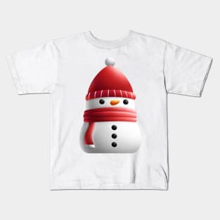 Cute Snowman Kids T-Shirt